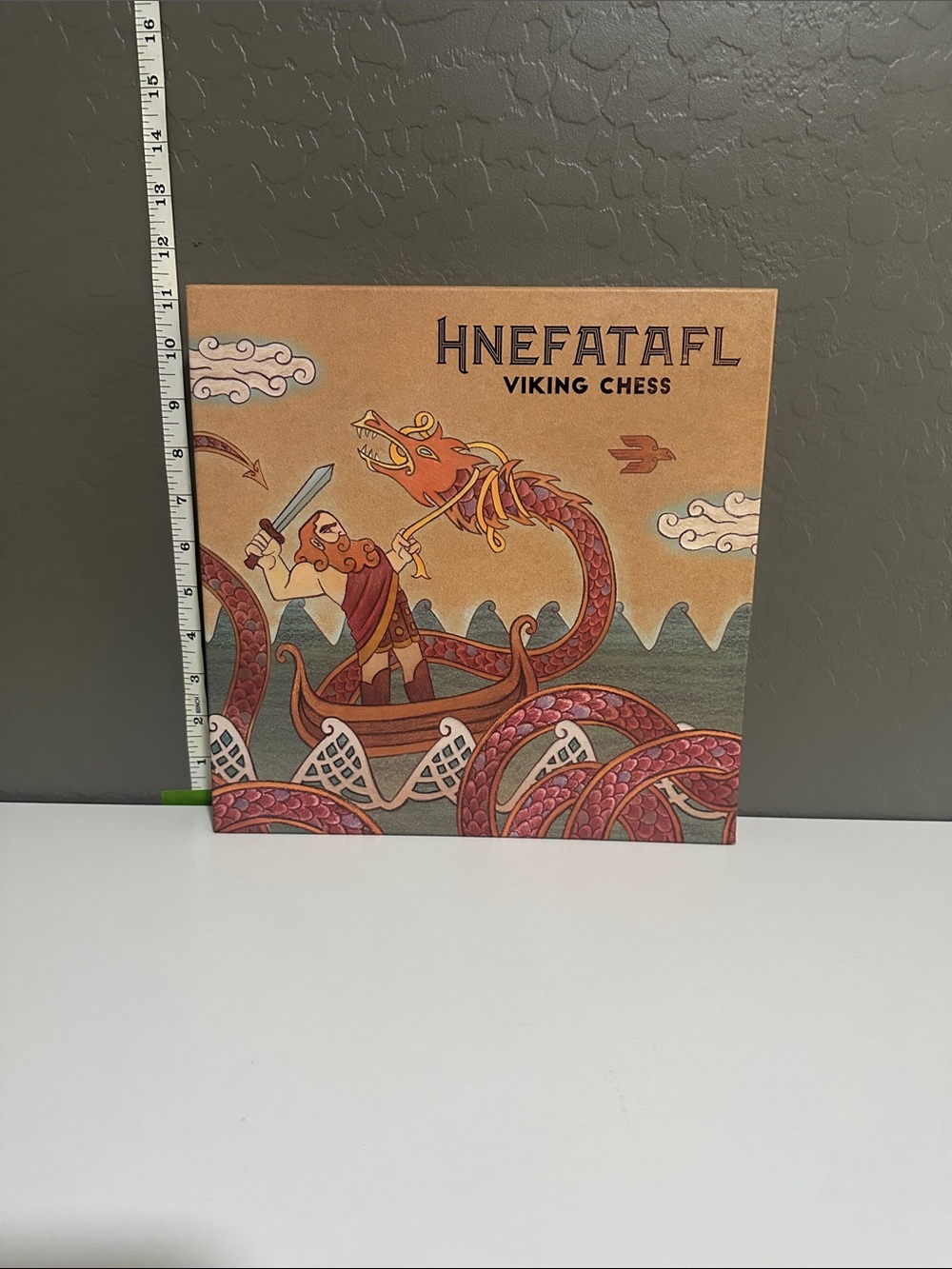 Hnefatafl Viking Chess Board Game - Brown and Red Design